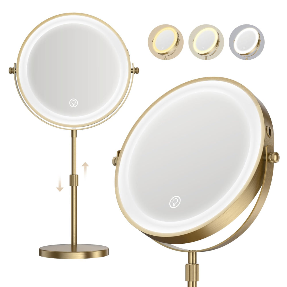 Dienmern lighted makeup mirror with a 9-inch view for everyday makeup tasks.