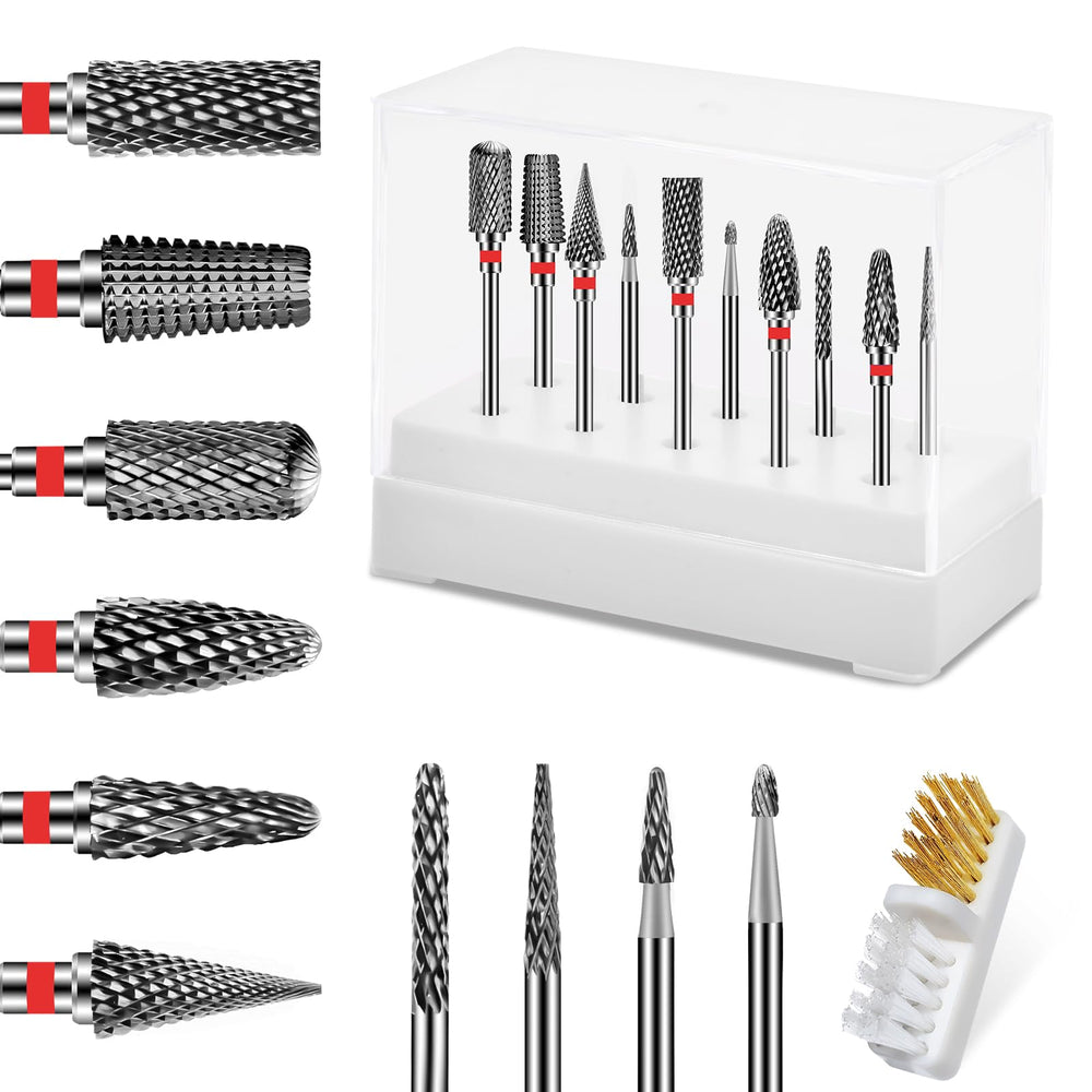 Diesisa nail drill bits set of 10 packaged for easy selection