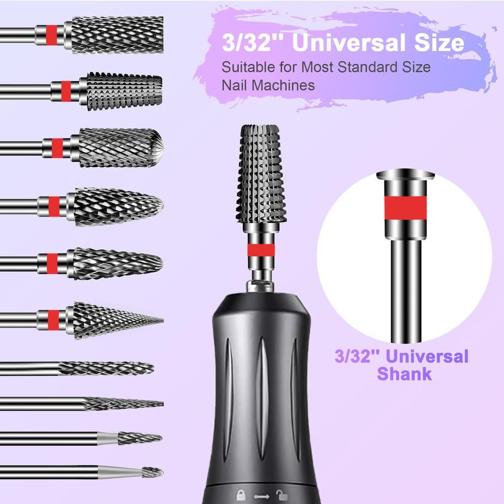Diesisa tungsten carbide cuticle bits close-up showing sharp edges