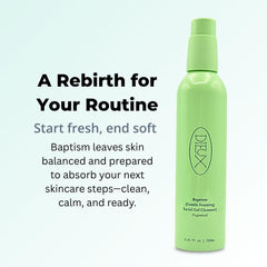 Dieux Baptism packaging and pump bottle design for easy, everyday application.