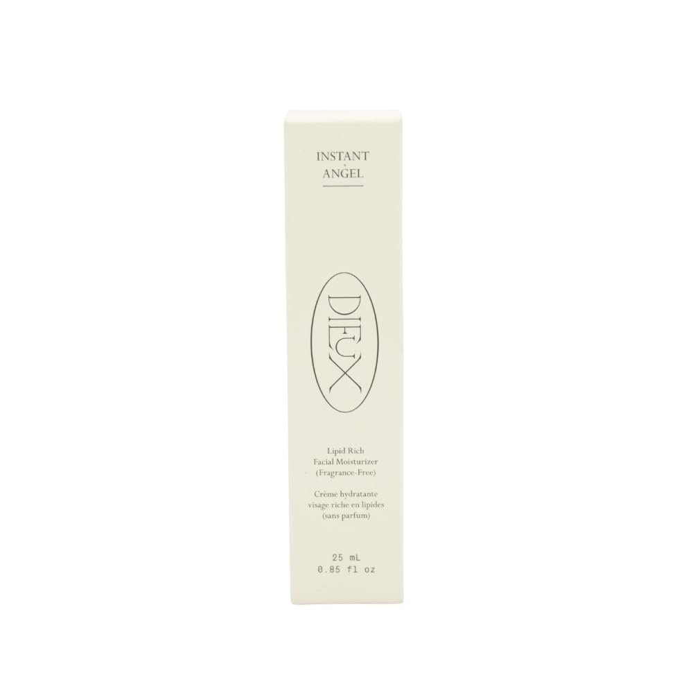 Dieux Mini Instant Angel Lipid & Peptide-Rich Moisturizer bottle with lipid-rich formula for instant hydration and barrier support.