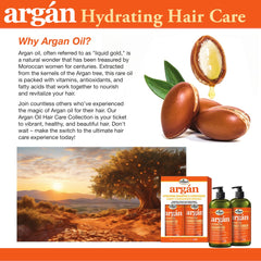 Difeel Argan Hydrating Shampoo helps minimize frizz and improve elasticity