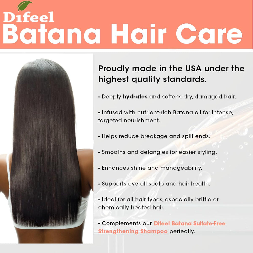 Person applies Difeel Batana Conditioner to damp hair during routine