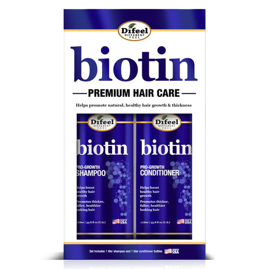 Difeel Biotin Conditioner large pump bottle for deep conditioning and hair fullness.