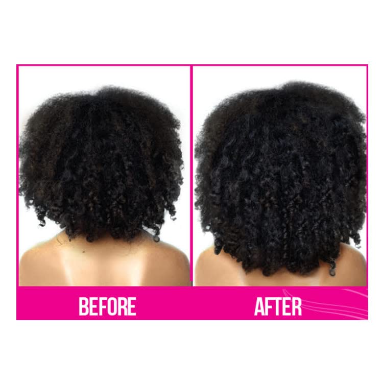 Hands applying Difeel Biotin Growth & Curl Oil