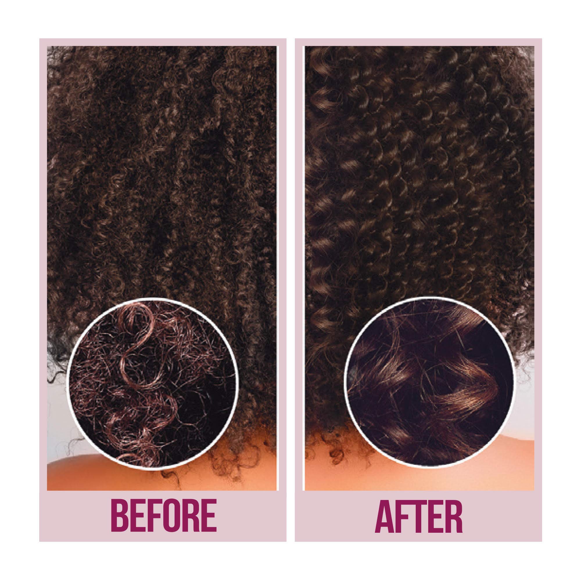 Curls appear defined after using the oil