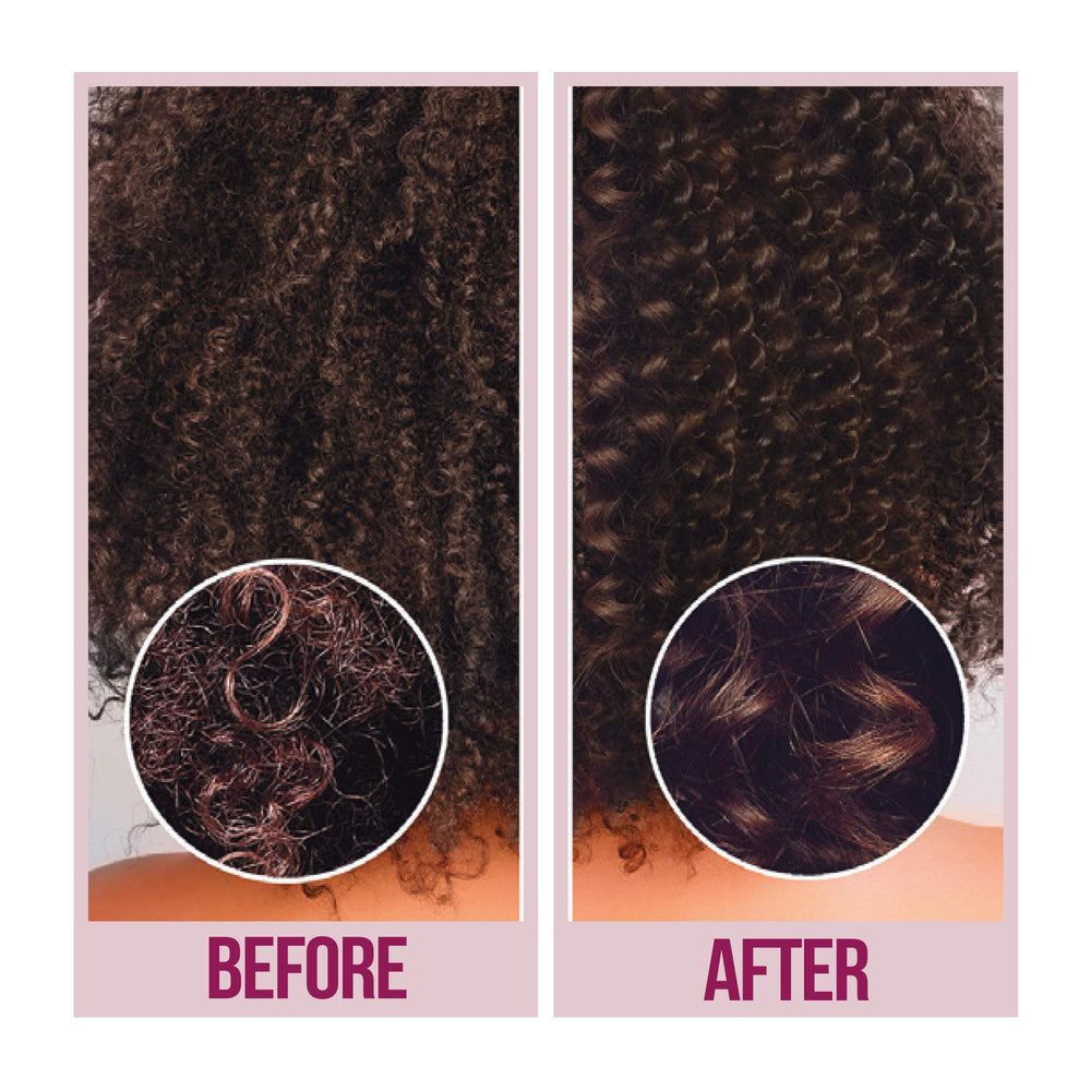 Curls appear defined after using the oil