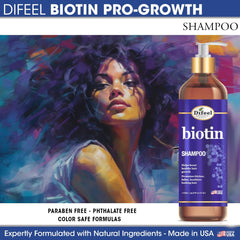 Difeel Biotin Shampoo foam lather closeup for gentle cleansing.