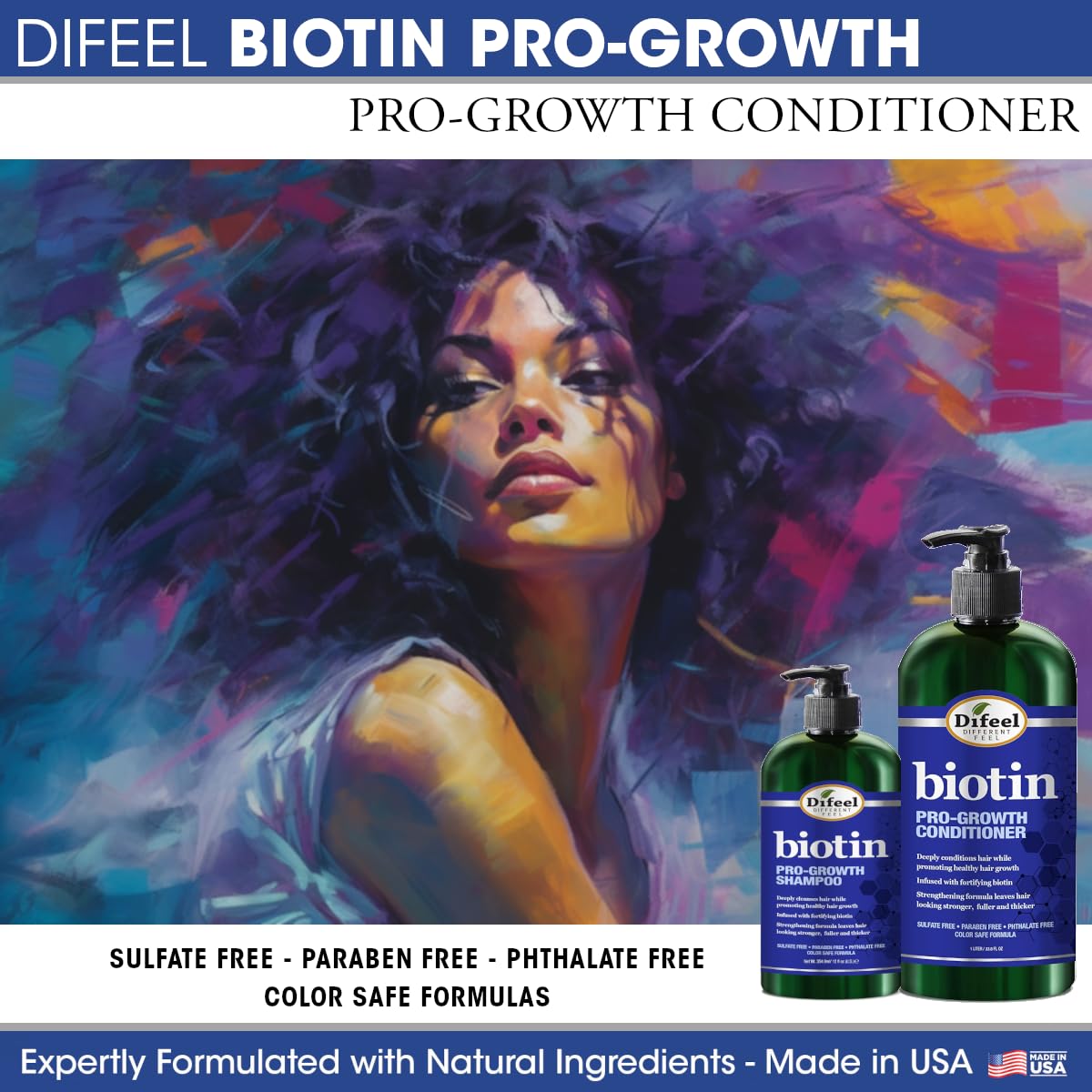 Difeel bottle with pump for easy, mess-free dispensing