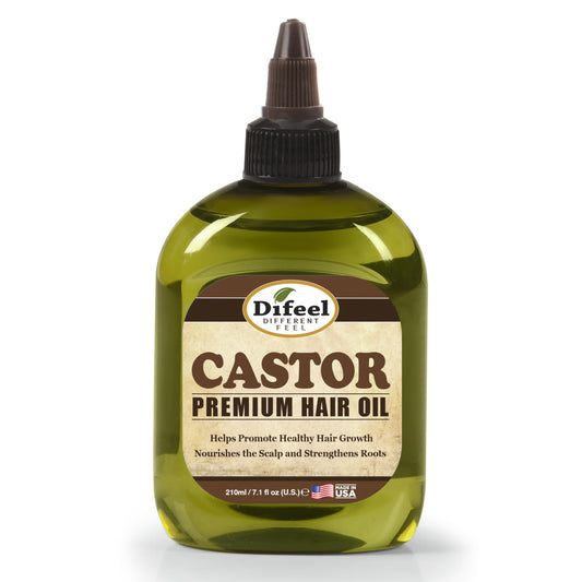 Difeel premium castor oil bottle pour supports healthy root nourishment
