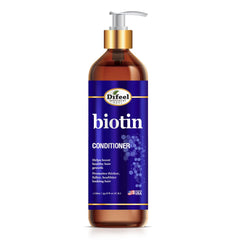 Difeel Elevated Biotin Conditioner bottle pour enables easy application on thinning hair.
