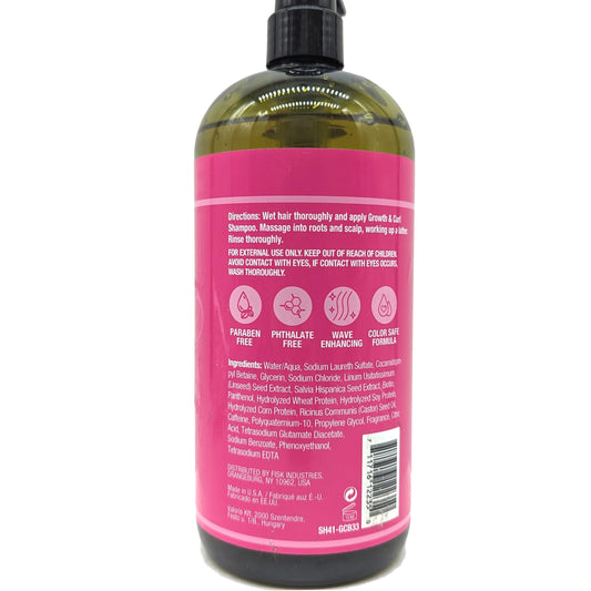 Difeel Growth & Curl Biotin Shampoo pump top for easy dispensing.