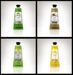 Difeel hand creams 1.4oz close-up of texture and packaging