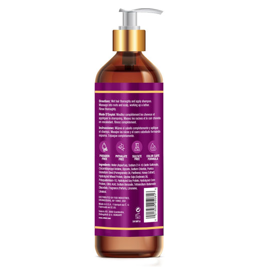 Difeel sulfate-free shampoo lather demonstrates gentle cleansing for damaged hair.