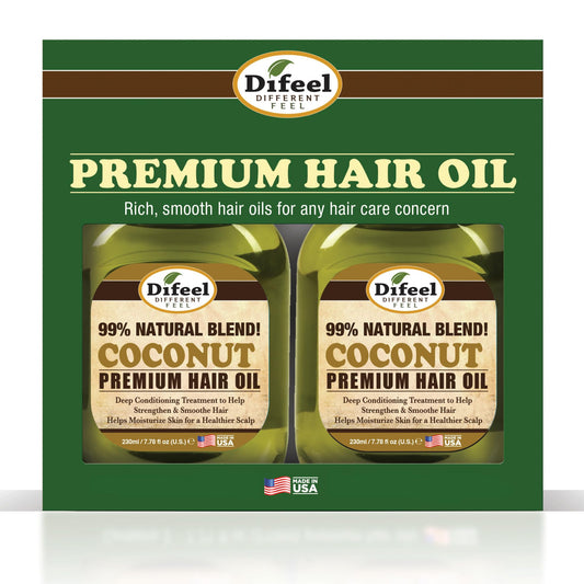 Difeel Premium Coconut Oil bottle for nourishing, lightweight moisture
