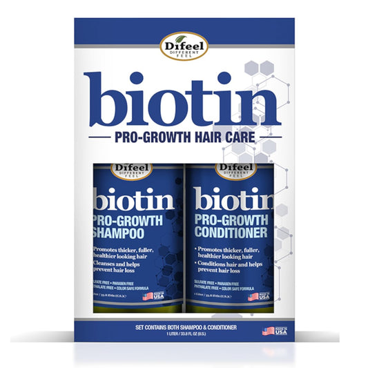 Difeel Pro-Growth Biotin Shampoo large pump bottle for daily cleansing