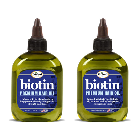 Difeel ProGrowth Biotin Hair Oil bottle front view highlighting weightless formula for hair care