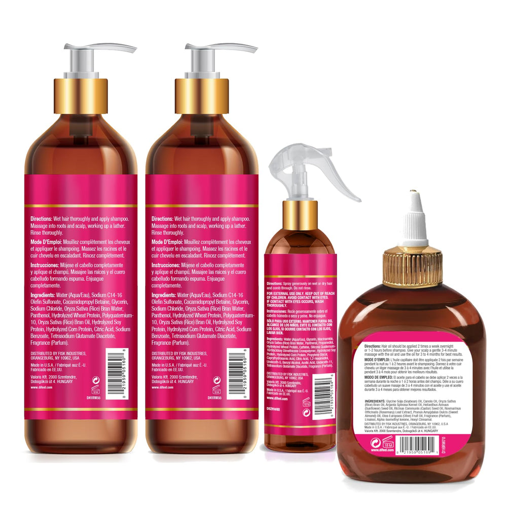 Difeel Rice Water Conditioner bottle 338 oz for smoother strands.