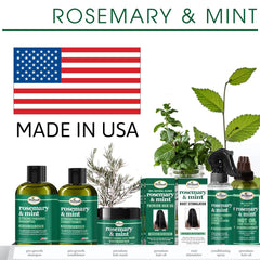 Difeel Rosemary Mint Shampoo label close-up highlights sulfate-free features.