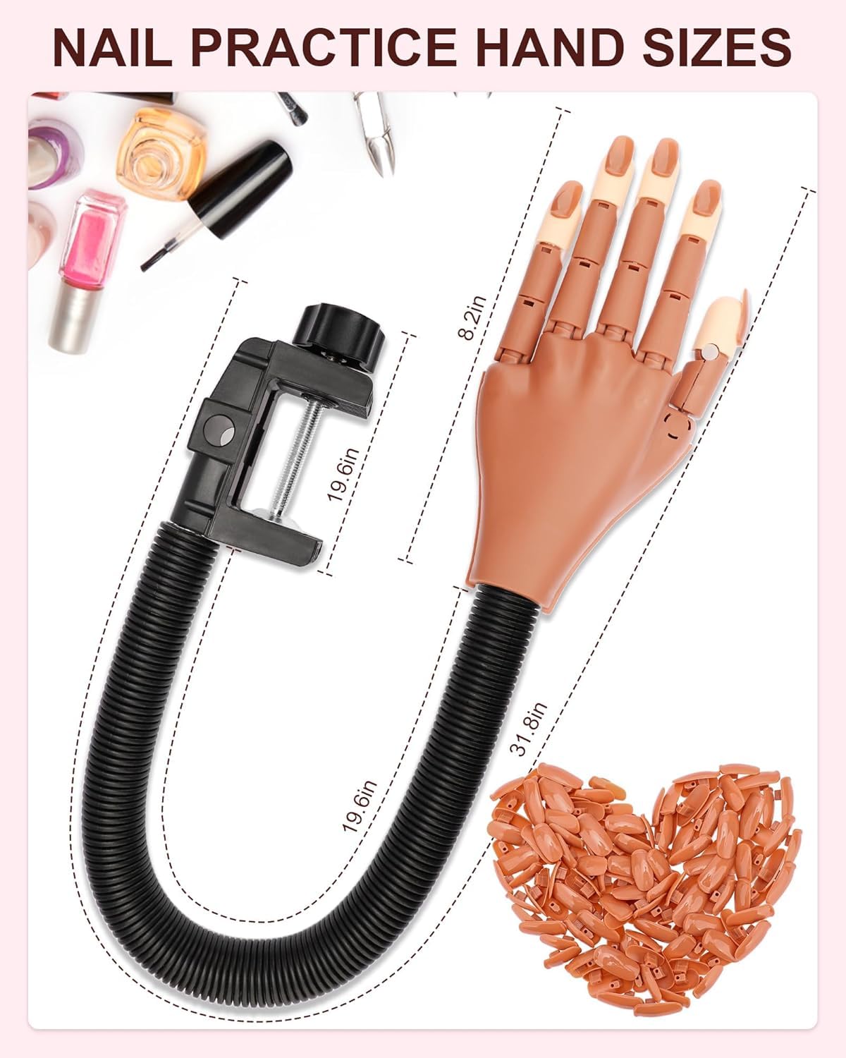 Difenni professional-grade nail hand holds nails while you trim file polish