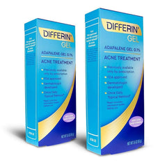 Differin Adapalene Gel bottle (45g) for acne care and prevention.