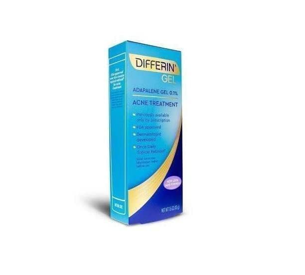 Differin box opened to reveal tube inside.