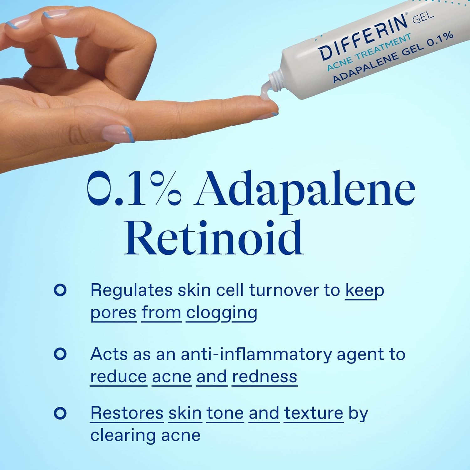 Differin noncomedogenic labeling highlights pore-friendly daily regimen