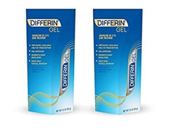 Differin gel texture on fingertip ready for nightly application.