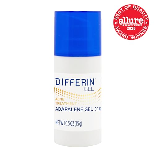 Differin gel tube application shows controlled dispense for targeted treatment