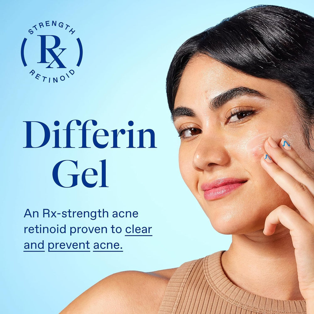 Packaging image of Differin acne treatment gel tube for easy shelf storage