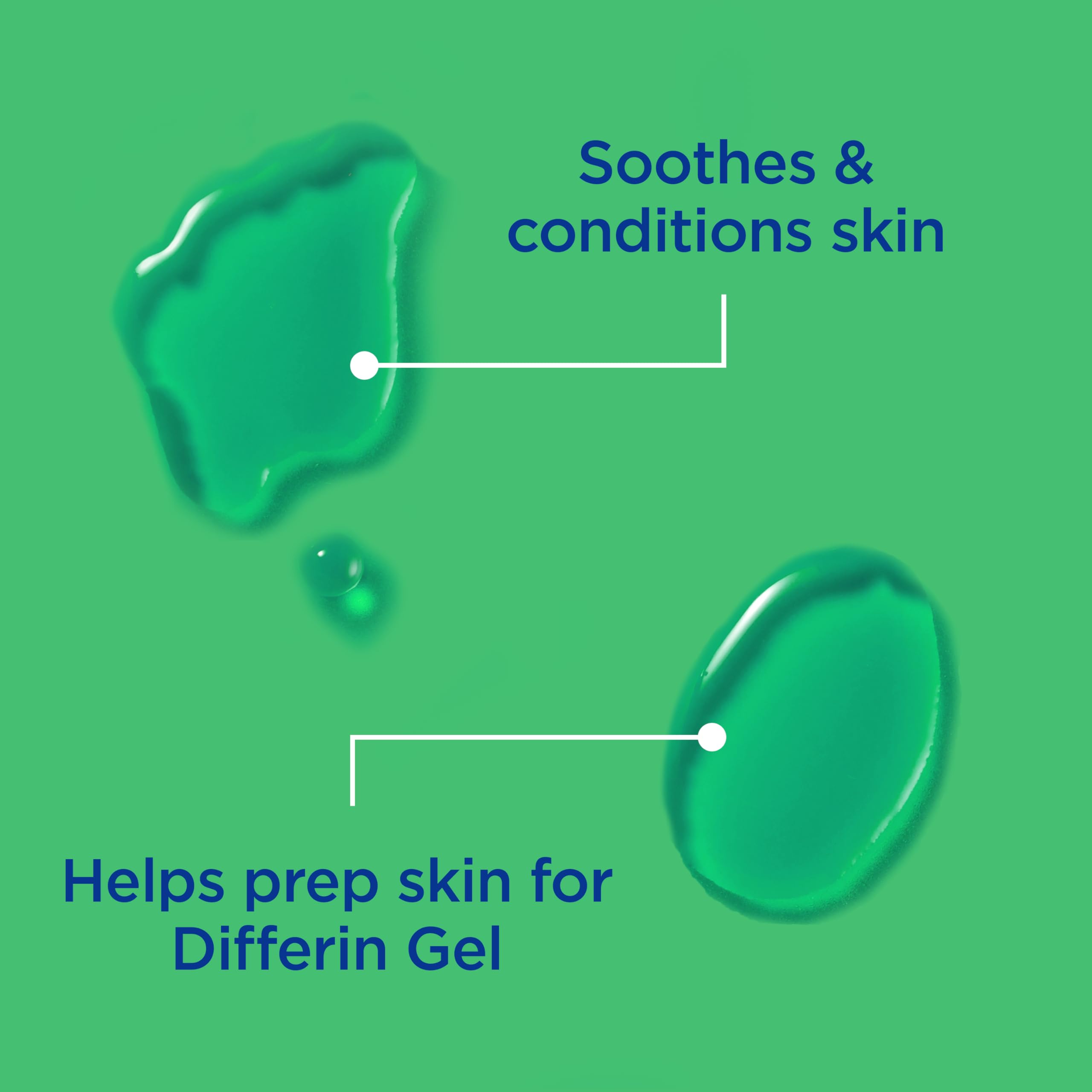 Application scene showing toner being applied after cleansing to prep for Differin Gel.