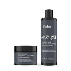 Difiaba Charcolite shampoo bottle showing cooling toning action for ashier tones