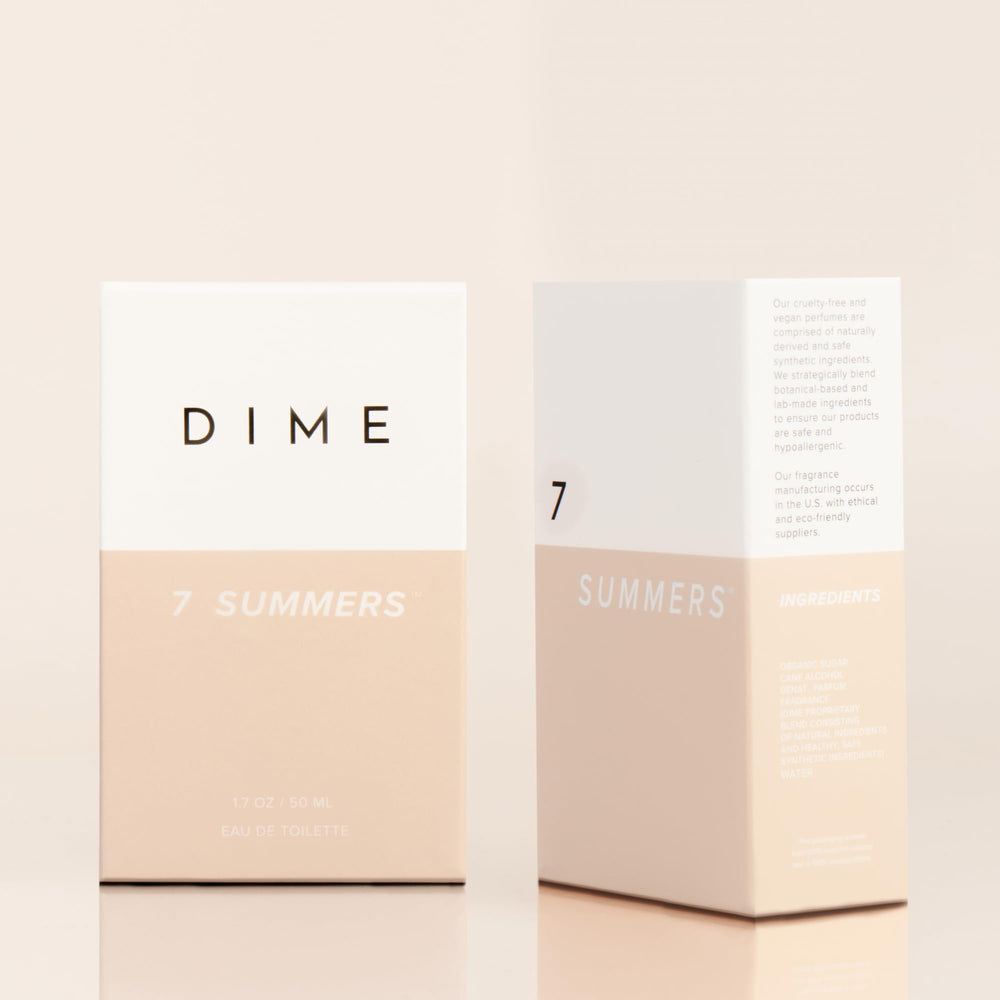 DIME 7 Summers vegan cruelty-free label image underscoring ethical beauty choice.