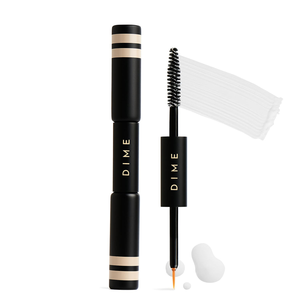 DIME Beauty Boost Duo lash serum bottle may support fuller-looking lashes.
