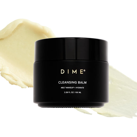 DIME Beauty Cleansing Balm packaging close-up highlighting eco-friendly design for daily cleansing.