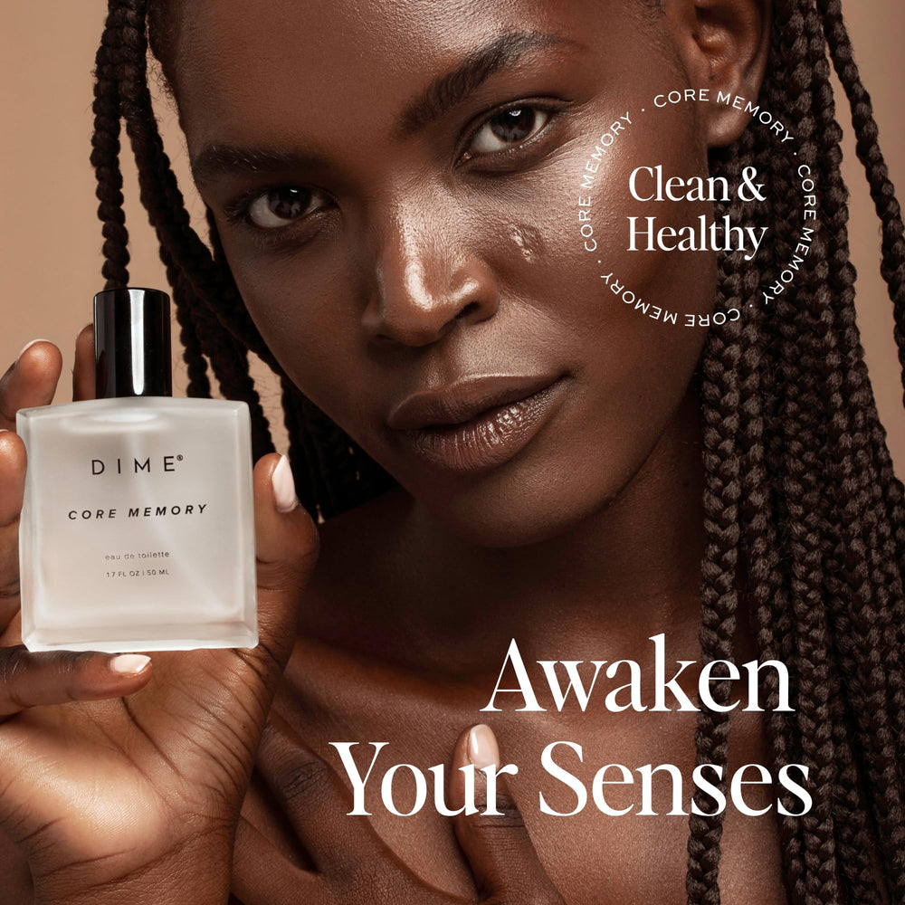 DIME Core Memory Perfume packaging showcases sustainable design