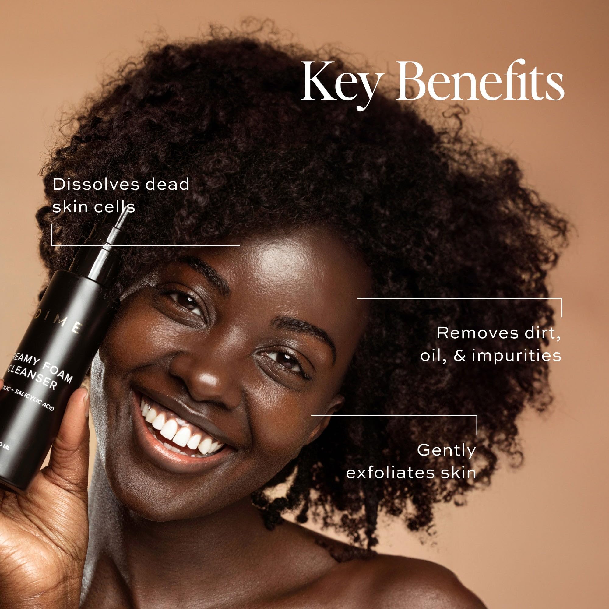 Creamy foam texture shown as rich lather for oil control