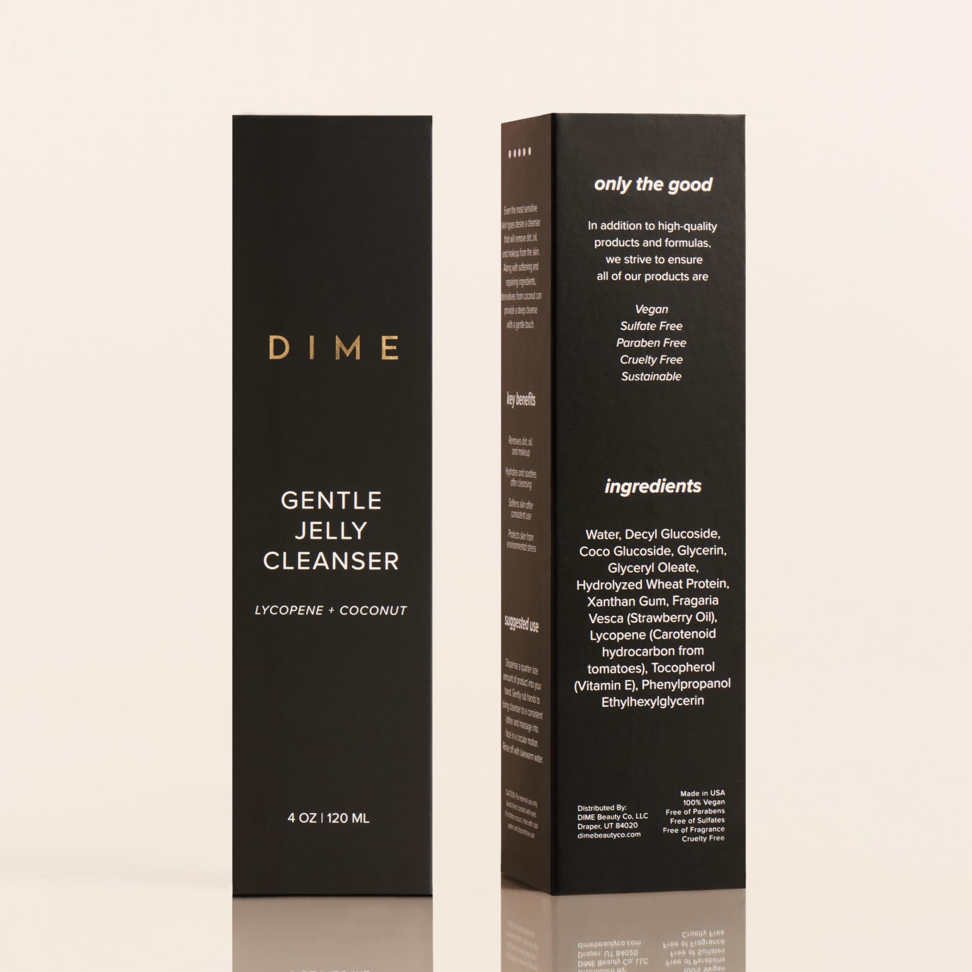 DIME Beauty jelly cleanser is gentle for all skin types, including sensitive skin.