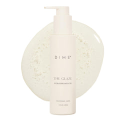 DIME Beauty Glaze bottle shows non-greasy hydration for skin