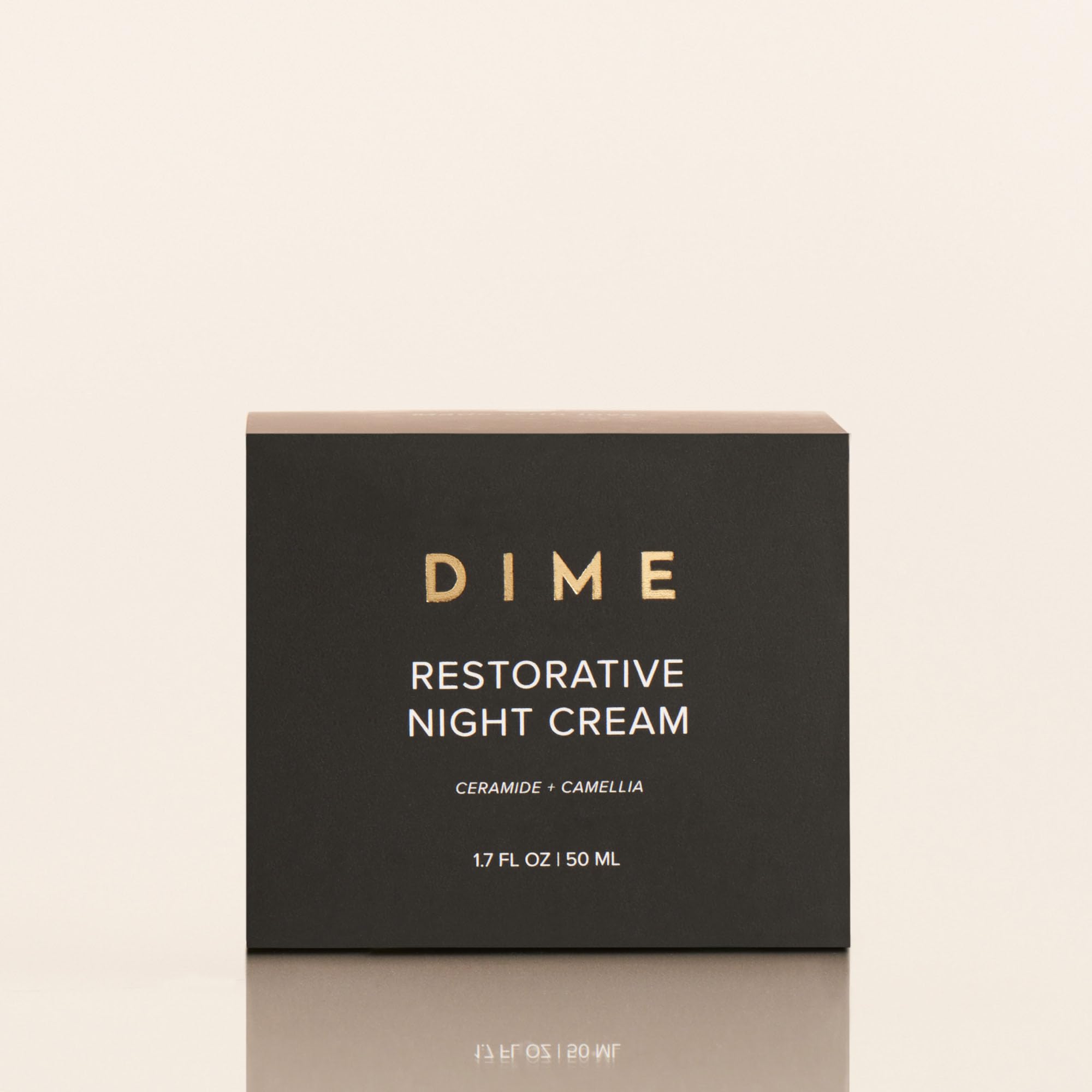 DIME Restorative Night Cream vegan cruelty-free label signals clean ingredients