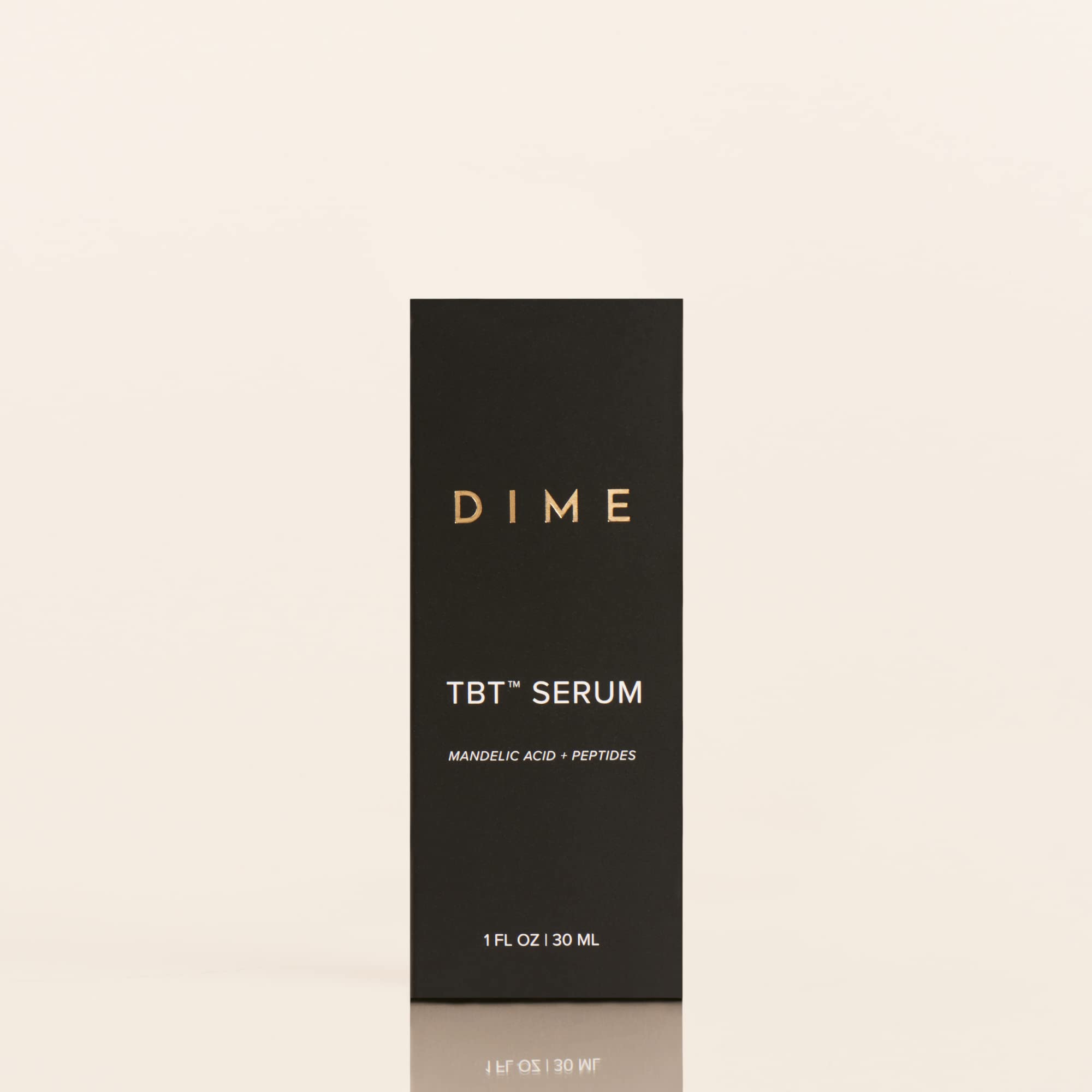 DIME Beauty TBT Serum night-time routine setup promoting calm self-care and hydration