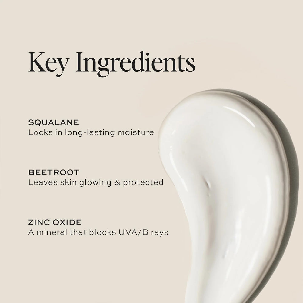 DIME Wonderscreen cream texture on fingertip looks smooth and lightweight.