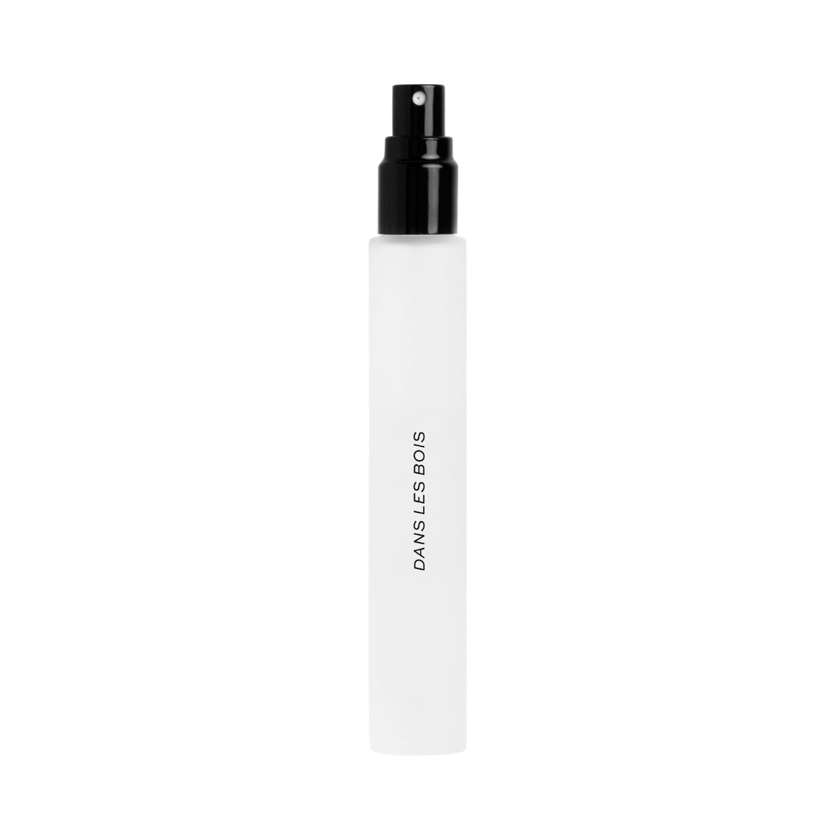 DIME Dans Les Bois bottle front, travel-size fragrance for on-the-go wear.