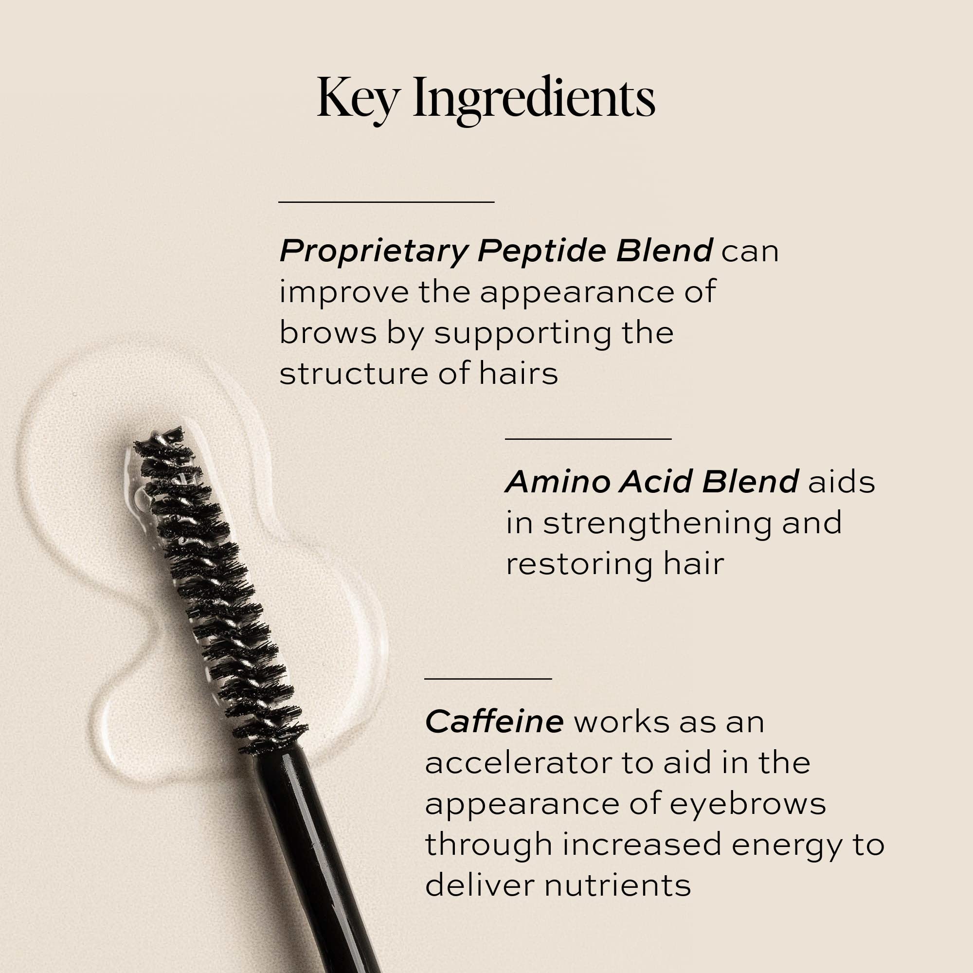 DIME Eyebrow Enhancing Gel features nourishing ingredients for healthier-looking brows.
