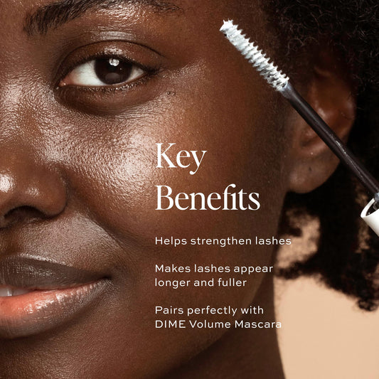 DIME Lash Primer brush applying to lashes for smooth, clump-free results