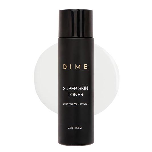 DIME Super Skin Toner bottle front showing clean, alcohol-free formula for refreshed skin