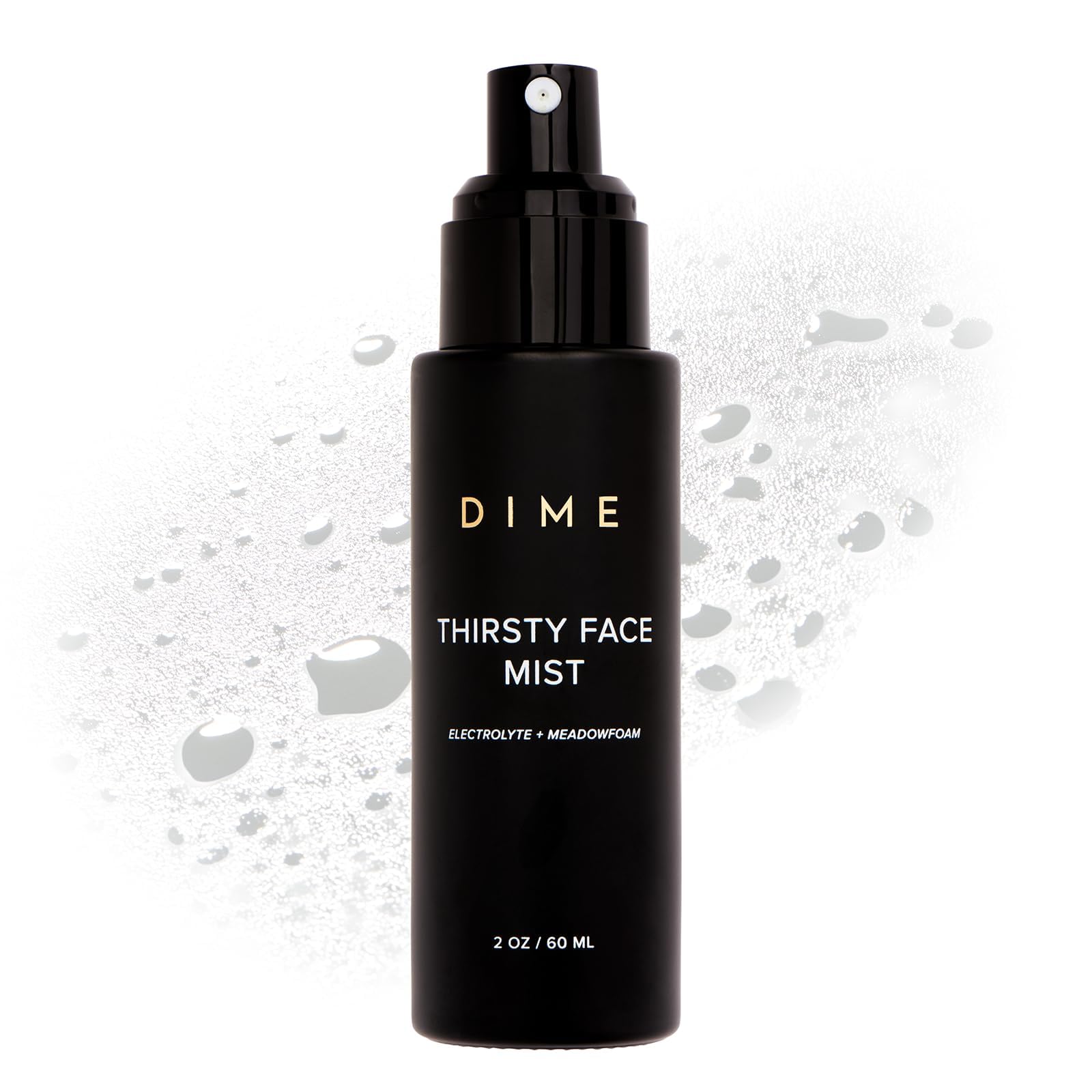 DIME Beauty Thirsty Face Mist bottle-front for compact on-the-go hydration