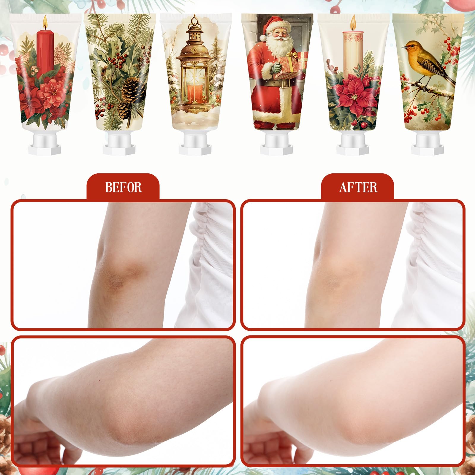 Dimsile Christmas mini lotion with aloe pattern for gentle skin care