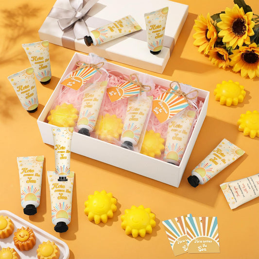 Dimsile Here Comes the Sun sun soap shaped like a sunny ray for gifting.