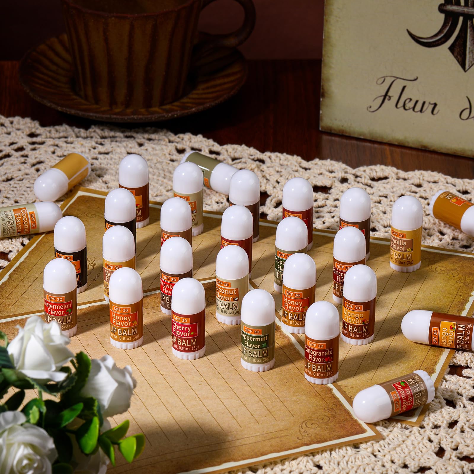 Dimsile strawberry flavor lip balm, smooth application for anytime moisture.